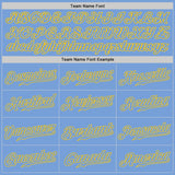 Custom Light Blue Light Blue-Gold Authentic Baseball Jersey