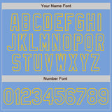 Custom Light Blue Light Blue-Gold Authentic Baseball Jersey