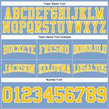 Custom Stitched Light Blue Gold-White Football Pullover Sweatshirt Hoodie