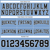 Custom Stitched Light Blue Black-White Football Pullover Sweatshirt Hoodie