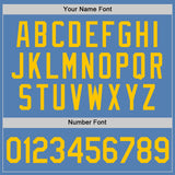 Custom Light Blue Gold Performance T-Shirt