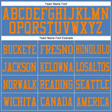 Custom Light Blue Blaze Orange Mesh Authentic Football Jersey