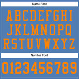 Custom Light Blue Blaze Orange Mesh Authentic Football Jersey