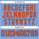 Custom Light Blue Orange-Royal Authentic Throwback Basketball Jersey