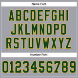 Custom Light Gray Green-Gold Mesh Authentic Football Jersey