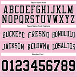 Custom Light Pink Black-White Authentic Throwback Basketball Shorts
