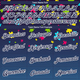 Custom Navy Navy-White Autism Awareness Puzzle Pieces 3D Pattern Long Sleeve Performance T-Shirt