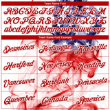 Custom White Red-Royal American Flag Fashion 3D Long Sleeve Performance T-Shirt