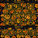 Custom 3D Pattern Halloween Pumpkins Bats Stars Long Sleeve Performance T-Shirt