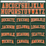 Custom Green Orange-White Long Sleeve Performance T-Shirt