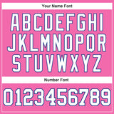 Custom Pink White-Royal Long Sleeve Performance T-Shirt