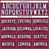 Custom Crimson White-Royal Long Sleeve Performance T-Shirt
