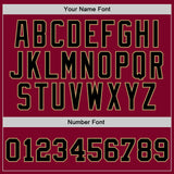 Custom Maroon Black-Old Gold Authentic Throwback Basketball Jersey