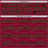 Custom Maroon Black-Old Gold Authentic Throwback Basketball Jersey