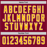 Custom Maroon Gold-White Hockey Jersey