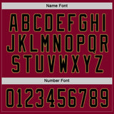 Custom Maroon Black-Old Gold Hockey Jersey
