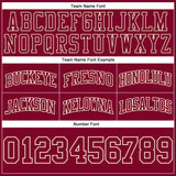 Custom Maroon Maroon-Cream Authentic Throwback Basketball Shorts