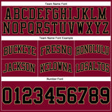 Custom Maroon Black-Old Gold Authentic Throwback Basketball Shorts