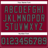 Custom Maroon Steel Gray-Black Authentic Throwback Basketball Jersey