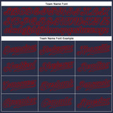 Custom Navy Navy-Red Authentic Sleeveless Baseball Jersey