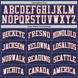 Custom Navy White-Orange Authentic Throwback Basketball Jersey