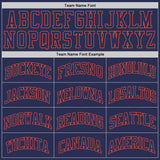 Custom Navy Navy-Orange Authentic Throwback Basketball Jersey