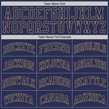 Custom Navy Navy-Old Gold Authentic Throwback Basketball Jersey