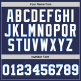 Custom Navy White-Light Blue Authentic Throwback Basketball Jersey