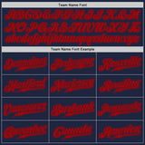 Custom Navy Red Authentic Baseball Jersey