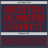 Custom Navy Navy-Red Performance T-Shirt