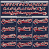 Custom Navy City Cream-Crimson Authentic Baseball Jersey