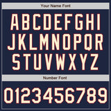 Custom Navy City Cream-Crimson Authentic Baseball Jersey