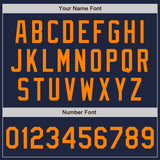 Custom Navy Blaze Orange-Navy Authentic Baseball Jersey