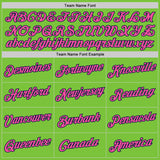 Custom Neon Green Pink-Navy Performance T-Shirt