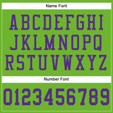 Custom Neon Green Purple Mesh Authentic Football Jersey