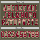 Custom Olive Maroon-Cream Mesh Authentic Salute To Service Football Jersey