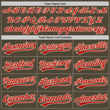Custom Olive Red-Cream Authentic Salute To Service Baseball Jersey