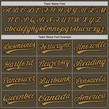 Custom Olive Black-Old Gold Authentic Salute To Service Baseball Jersey