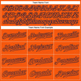 Custom Orange Orange-Navy Authentic Baseball Jersey