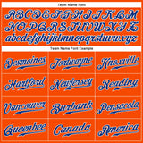 Custom Orange Royal-White Authentic Sleeveless Baseball Jersey