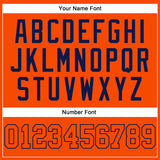 Custom Orange Orange-Navy Authentic Sleeveless Baseball Jersey