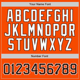 Custom Orange White Pinstripe Brown-White Authentic Baseball Jersey