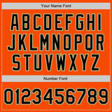 Custom Orange Black-Old Gold Authentic Baseball Jersey