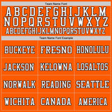 Custom Orange Black-White Mesh Authentic Football Jersey