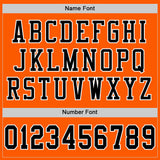 Custom Orange Black-White Mesh Authentic Football Jersey