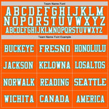Custom Orange Aqua-White Mesh Authentic Football Jersey