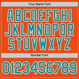 Custom Orange Teal-White Performance T-Shirt