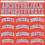 Custom Orange Light Blue-White Authentic Throwback Basketball Jersey