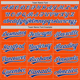 Custom Orange Royal-White Authentic Baseball Jersey