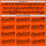 Custom Orange Orange-Black Authentic Baseball Jersey